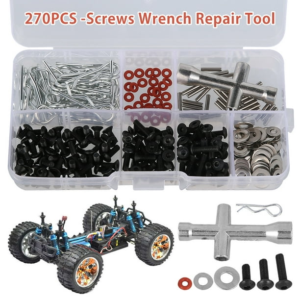 Details about   270PCS Special Repair Tool & Screws Box Set for 1/10 RC Car Variety of Sizes Kit